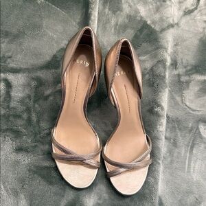 AERIN Women's Gold Strappy Heels